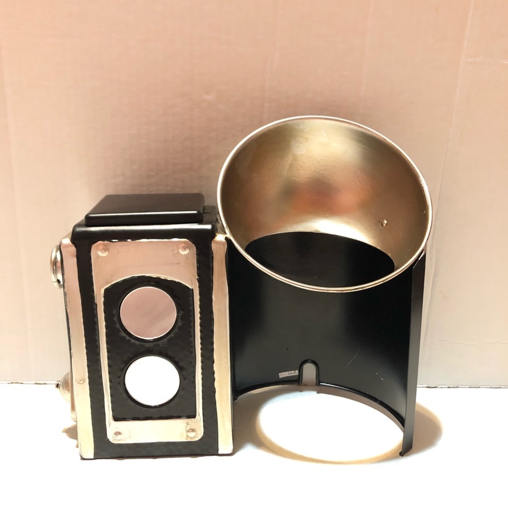 Pink zebra retro camera shade